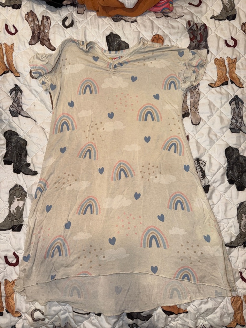 Pastel Rainbow & Hearts Nightgown